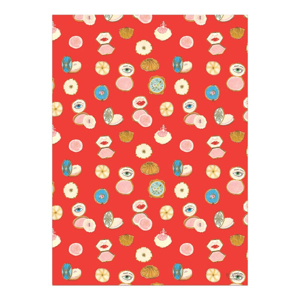 Compact Wrapping Paper Rolls - The Glass Hall - Red Cap Cards