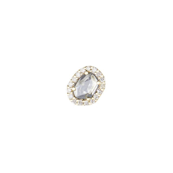 Stella Grey Diamond Slice and Diamond Stella Earring (single) ver1 - The Glass Hall - Celine Daoust