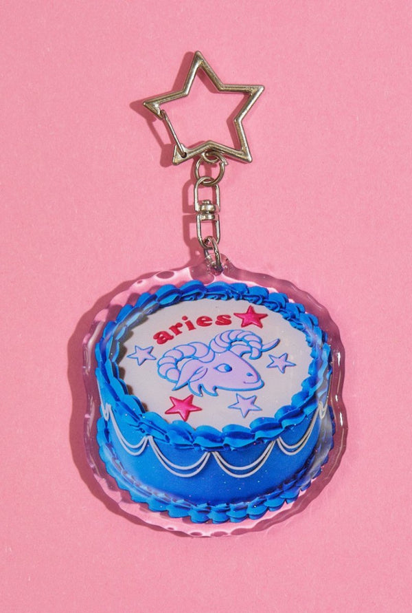 Horoscope Cake Keychain (Choose Your Sign) - The Glass Hall - Gemini Bake