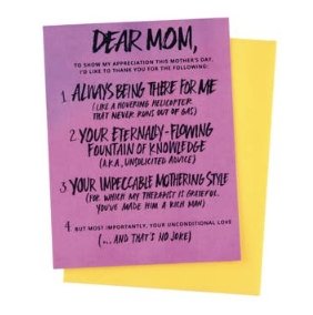 Appreciation List Mother's Day Card - The Glass Hall - Get Feisty