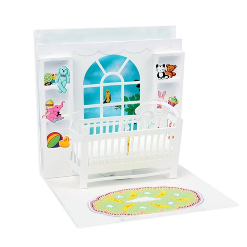 Baby Crib Pop Up Card - The Glass Hall - UWP Luxe