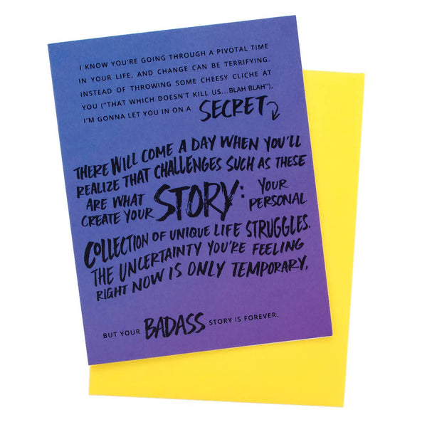 Badass Story Encouragement Card - The Glass Hall - Get Feisty