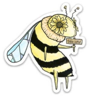 Bee kind Sticker - The Glass Hall - Big Moods