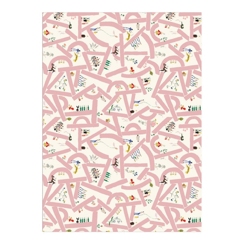 Birthday Dream Wrapping Paper Sheet - The Glass Hall - Red Cap Cards