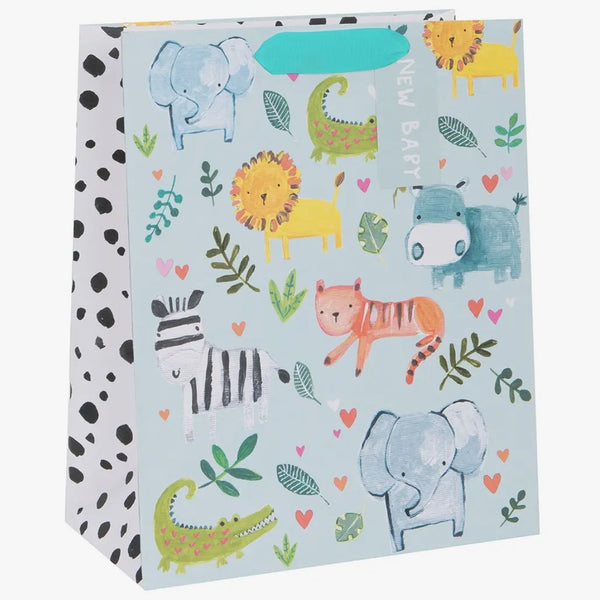Blue Animals Large Gift Bag - The Glass Hall - Glick