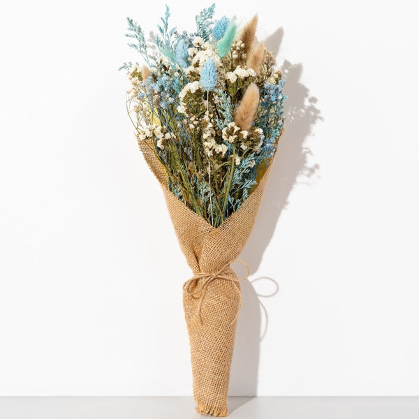 Blue & Cream Forever Flowers - The Glass Hall - Wildflower Co.