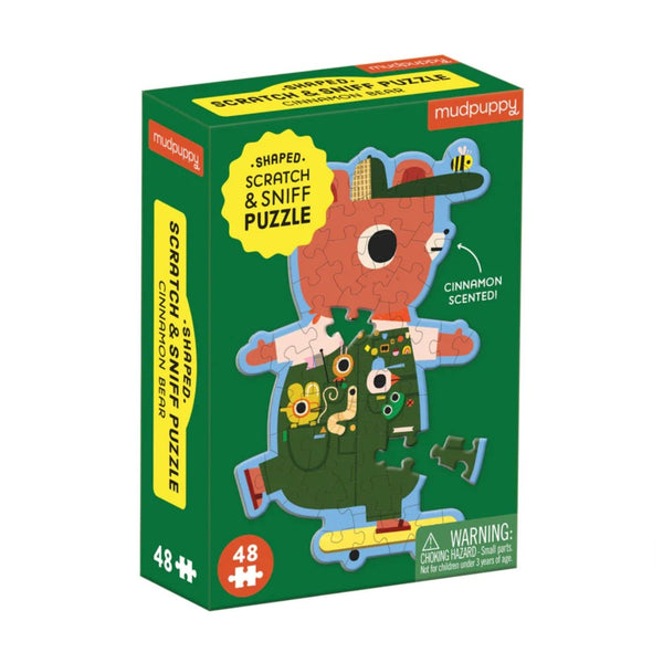 Cinnamon Bear Scratch and Sniff Puzzle - The Glass Hall - Mudpuppy