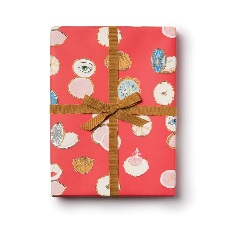 Compact Wrapping Paper Rolls - The Glass Hall - Red Cap Cards
