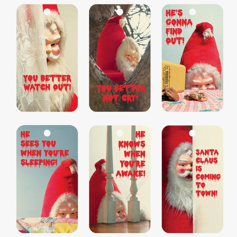 Creepy Santa Gift Tag Set - The Glass Hall - Smitten Kitten