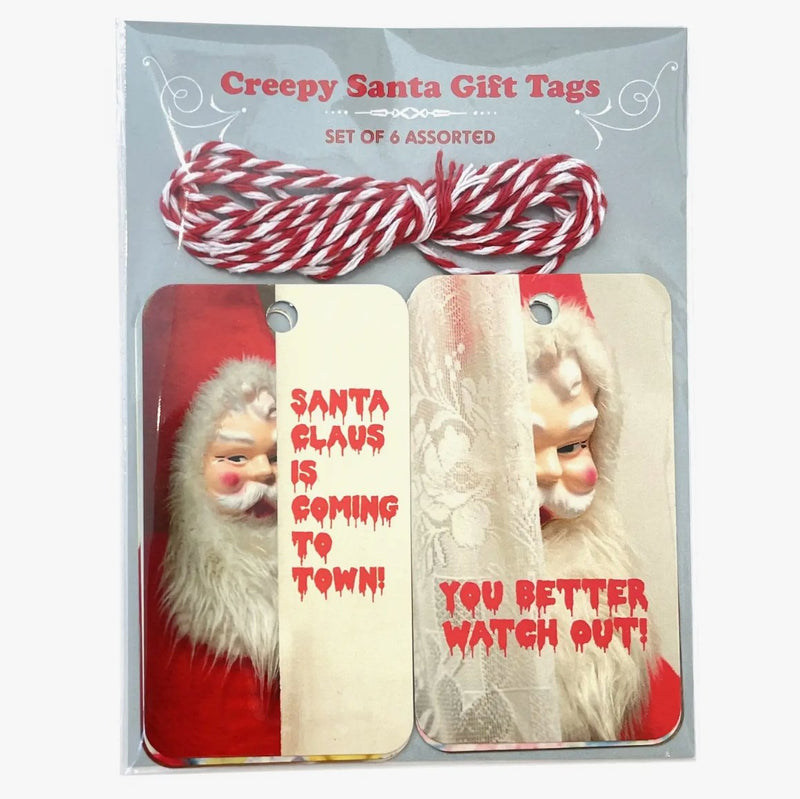 Creepy Santa Gift Tag Set - The Glass Hall - Smitten Kitten