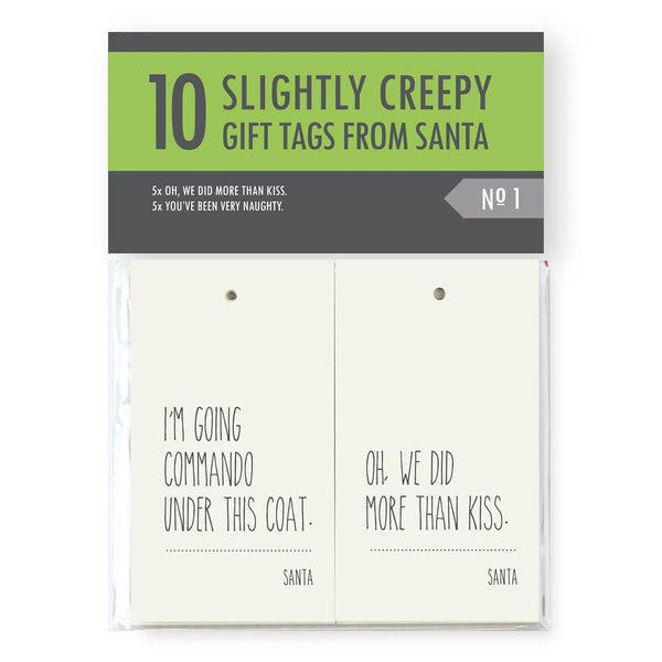 Creepy Santa Tags (Green Top) - The Glass Hall - Finch and Hare