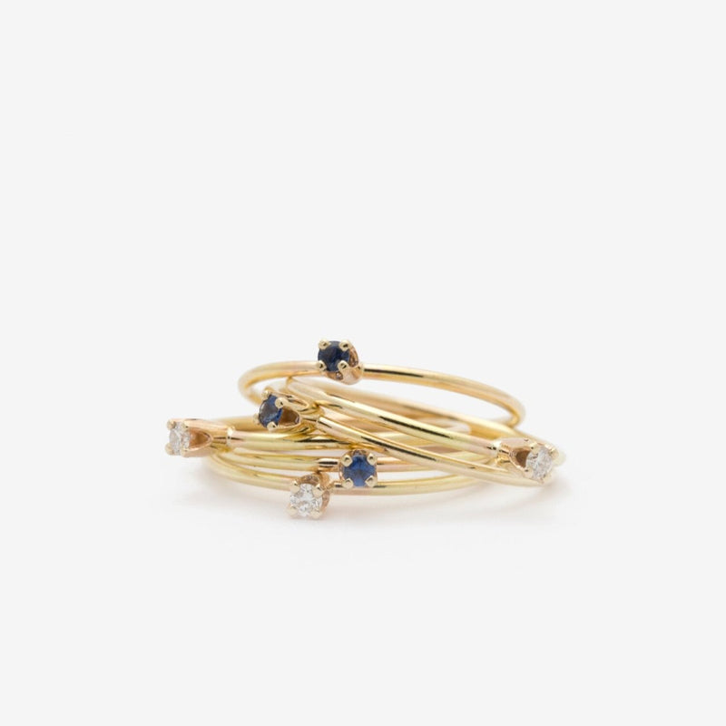 Crown Ring w/ Blue Sapphire - The Glass Hall - Jack and G