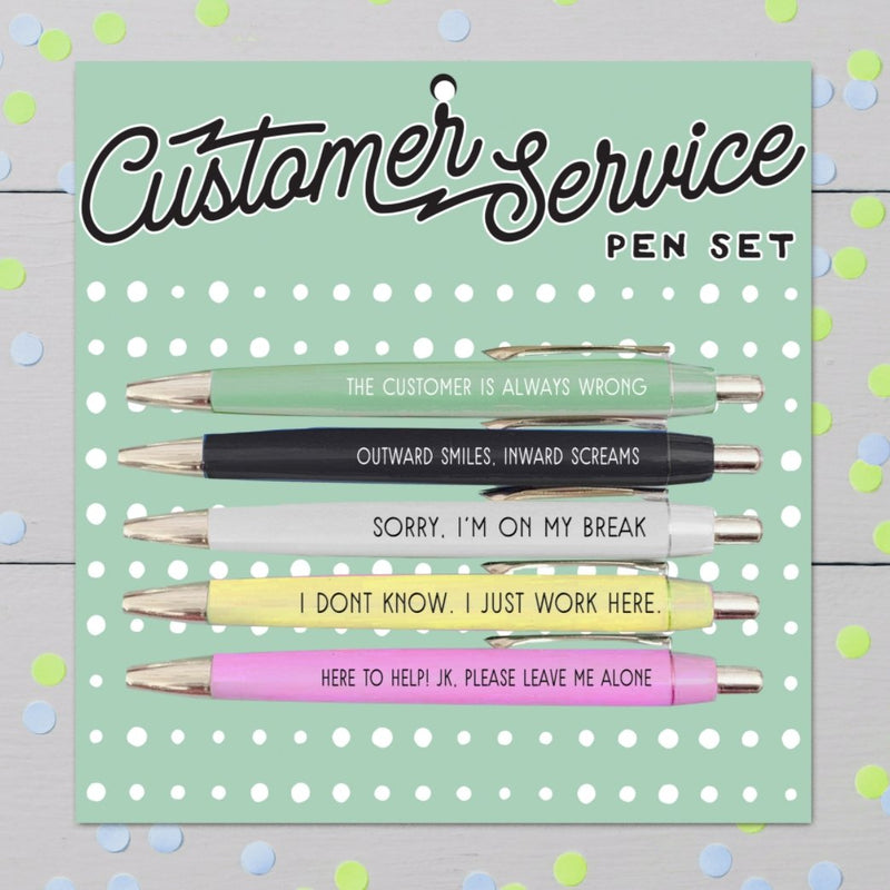 Customer Service Pen Set - The Glass Hall - Fun Club