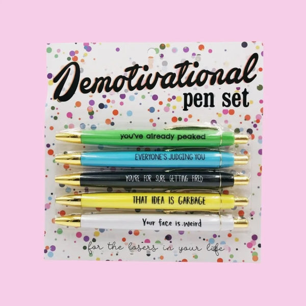 Demotivational Pen Set - The Glass Hall - Fun Club