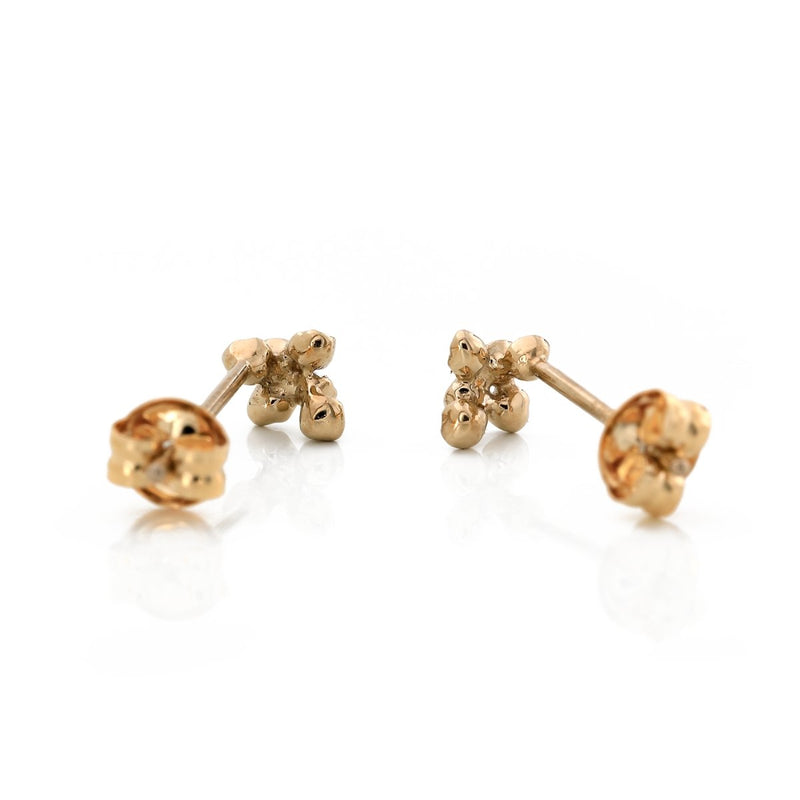 Diamond Orchid Stud Earrings - Petite - The Glass Hall - kataoka