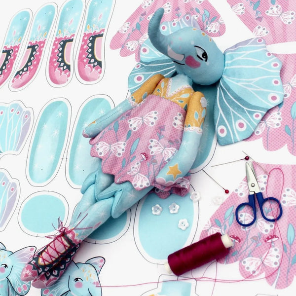 DIY Dolly Kit - Esme the Elephant Doll - The Glass Hall - Miss Ella