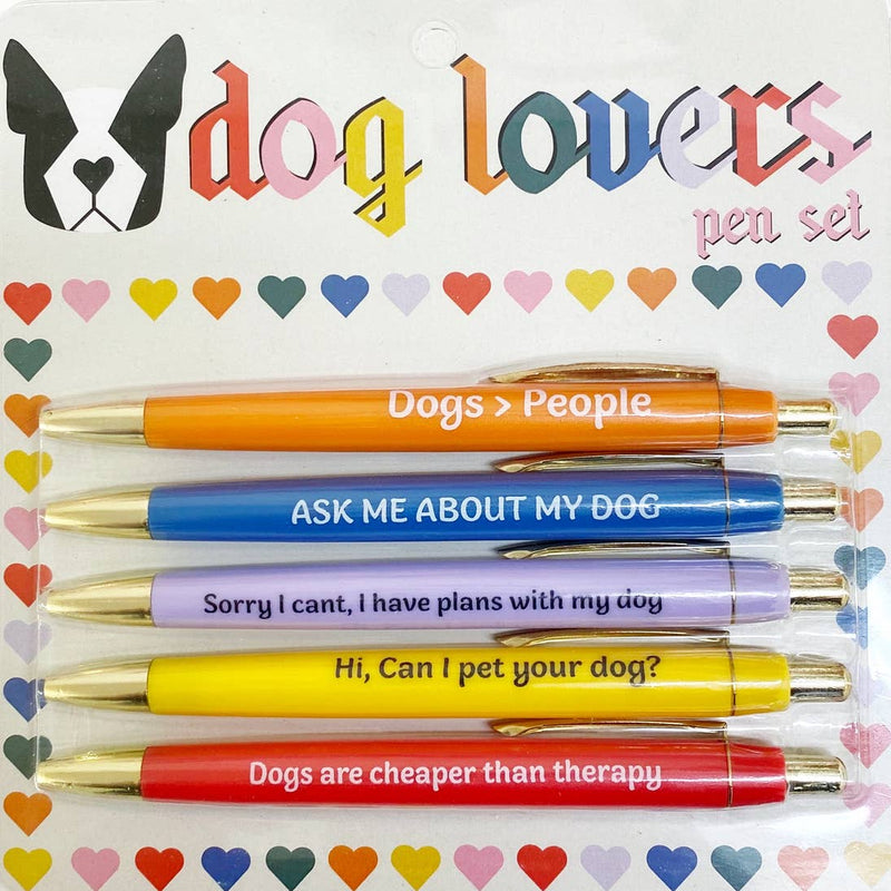 Dog Lovers Pen Set - The Glass Hall - Fun Club