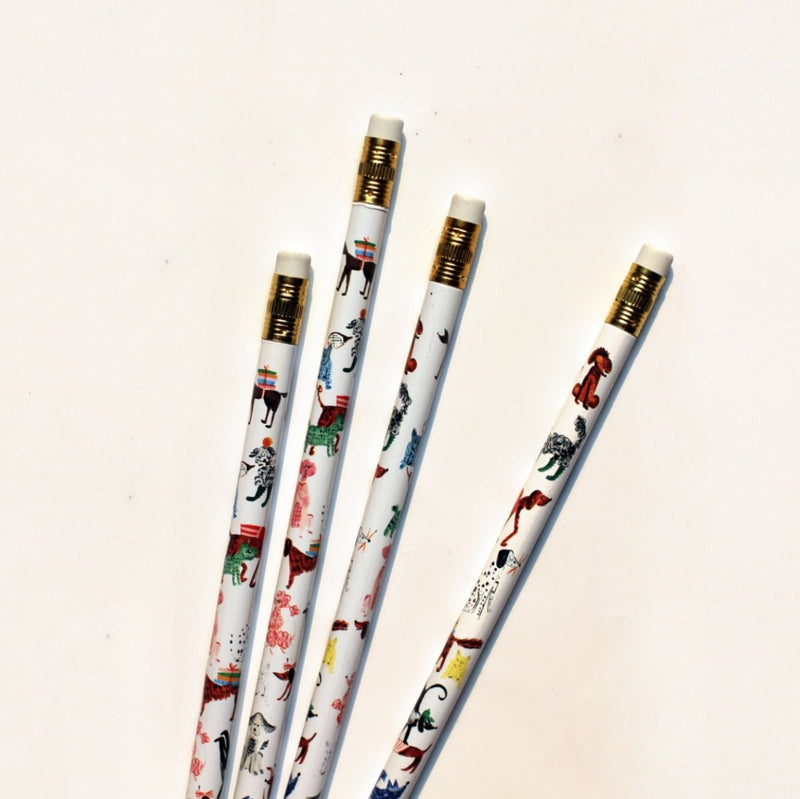 Doggies Pencils - Set of 4 - The Glass Hall - Mr. Boddington's Studio