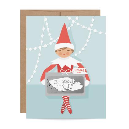 Elf Holiday Scratch Card - The Glass Hall - Inklings Paperie