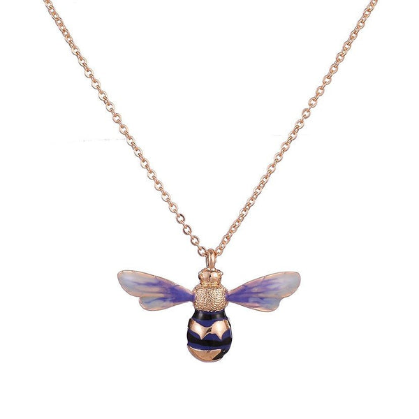 Enamel Bee Charm Necklace - The Glass Hall - Fable England