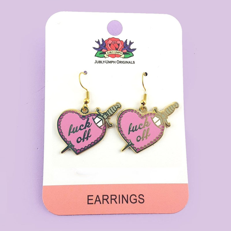 F*ck Off Earrings - The Glass Hall - Jubly-Umph