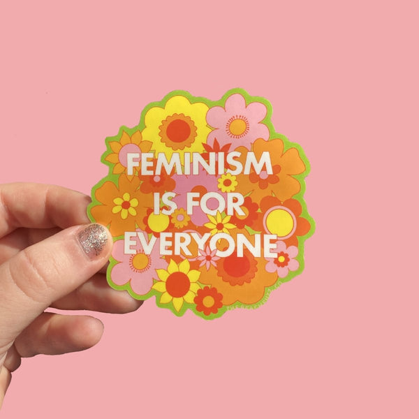 Feminism is for Everyone Sticker - The Glass Hall - The Peach Fuzz