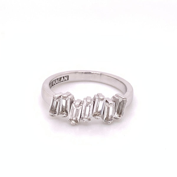 Fireworks Setting Ring with White Topaz Baguettes - The Glass Hall - Suzanne Kalan