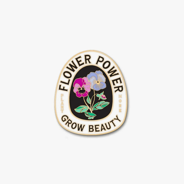 Flower Power Enamel Pin - The Glass Hall - Antiquaria