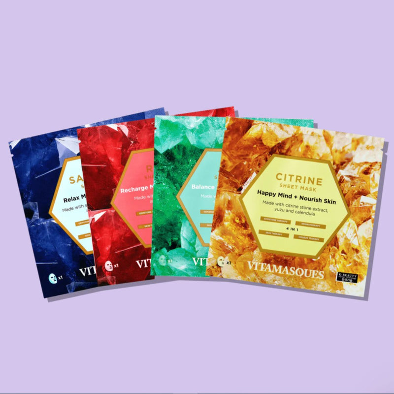 Gemstone Face Sheet Mask (Choose Your Gem) - The Glass Hall - Vitamasques