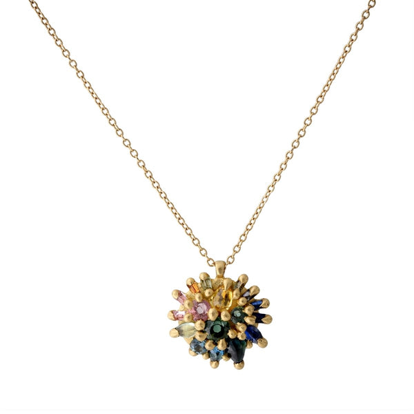 Gigi Dome Necklace with Blossom Crush Sapphires - The Glass Hall - Polly Wales