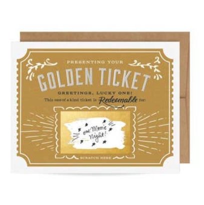 Golden Ticket Scratch-off Card - The Glass Hall - Inklings Paperie