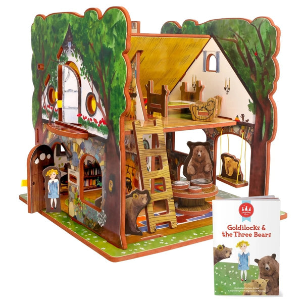 Goldilocks and Three Bears Book & Playset - The Glass Hall - Storytime Toys
