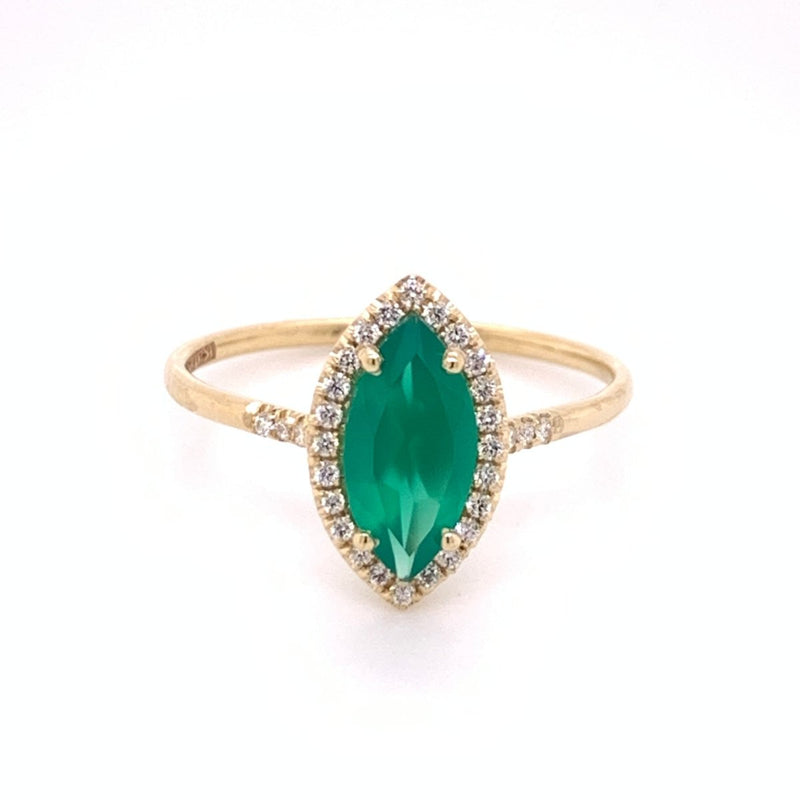 Green Onyx Marquise Ring - The Glass Hall - Suzanne Kalan
