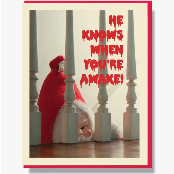 He Knows When You're Awake Card - The Glass Hall - Smitten Kitten