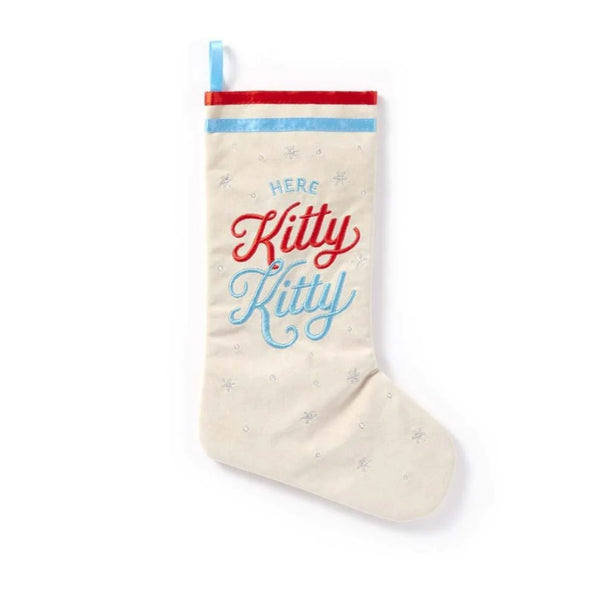 Here Kitty Kitty Holiday Stocking - The Glass Hall - Brass Monkey