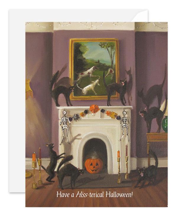 Hiss-terical Halloween Card - The Glass Hall - Janet Hill Studio