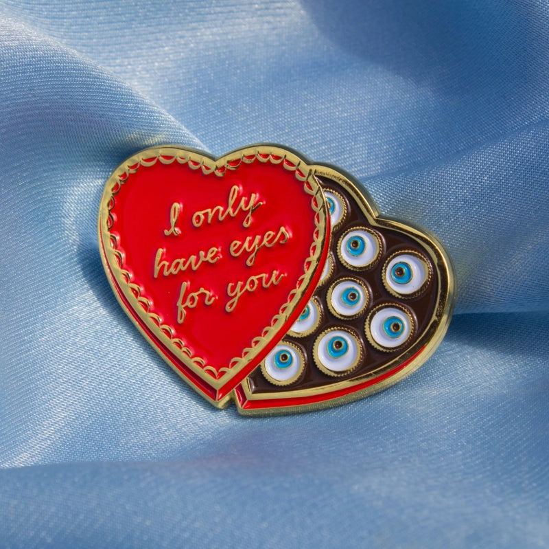 I Only Have Eyes for You Enamel Pin - The Glass Hall - Mink