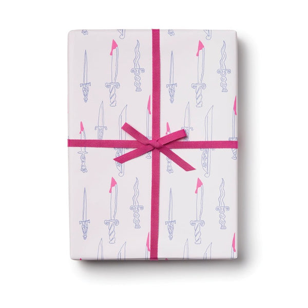 Knives Wrapping Paper Sheet - The Glass Hall - Red Cap Cards
