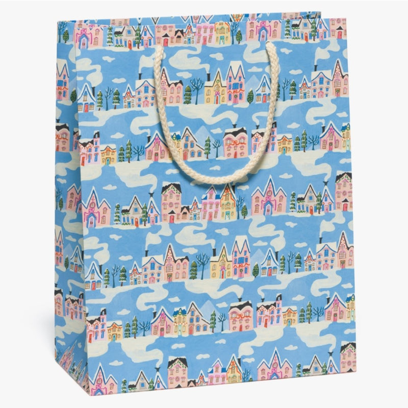 Little Houses Holiday Gift Bag - The Glass Hall - Red Cap Cards