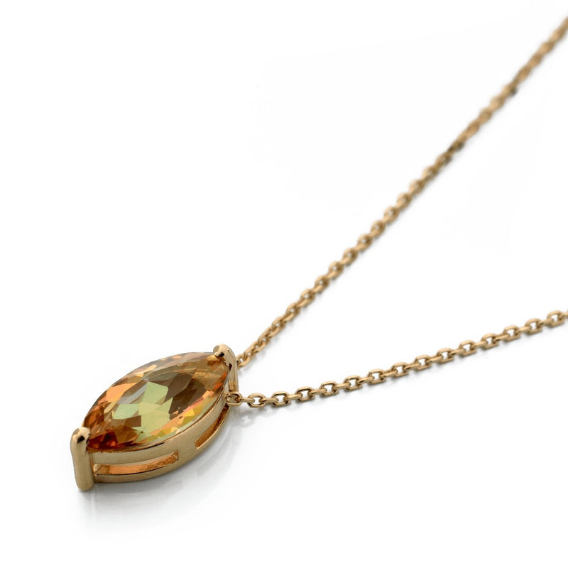 Marquis Drop Necklace with Champagne Topaz - The Glass Hall - Suzanne Kalan