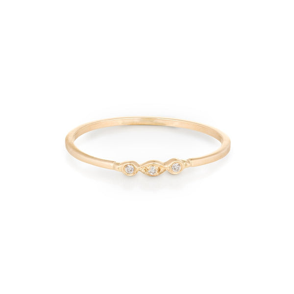 Mini Diamond Eye Ring (Choose Your Gold Shade) - The Glass Hall - Celine Daoust