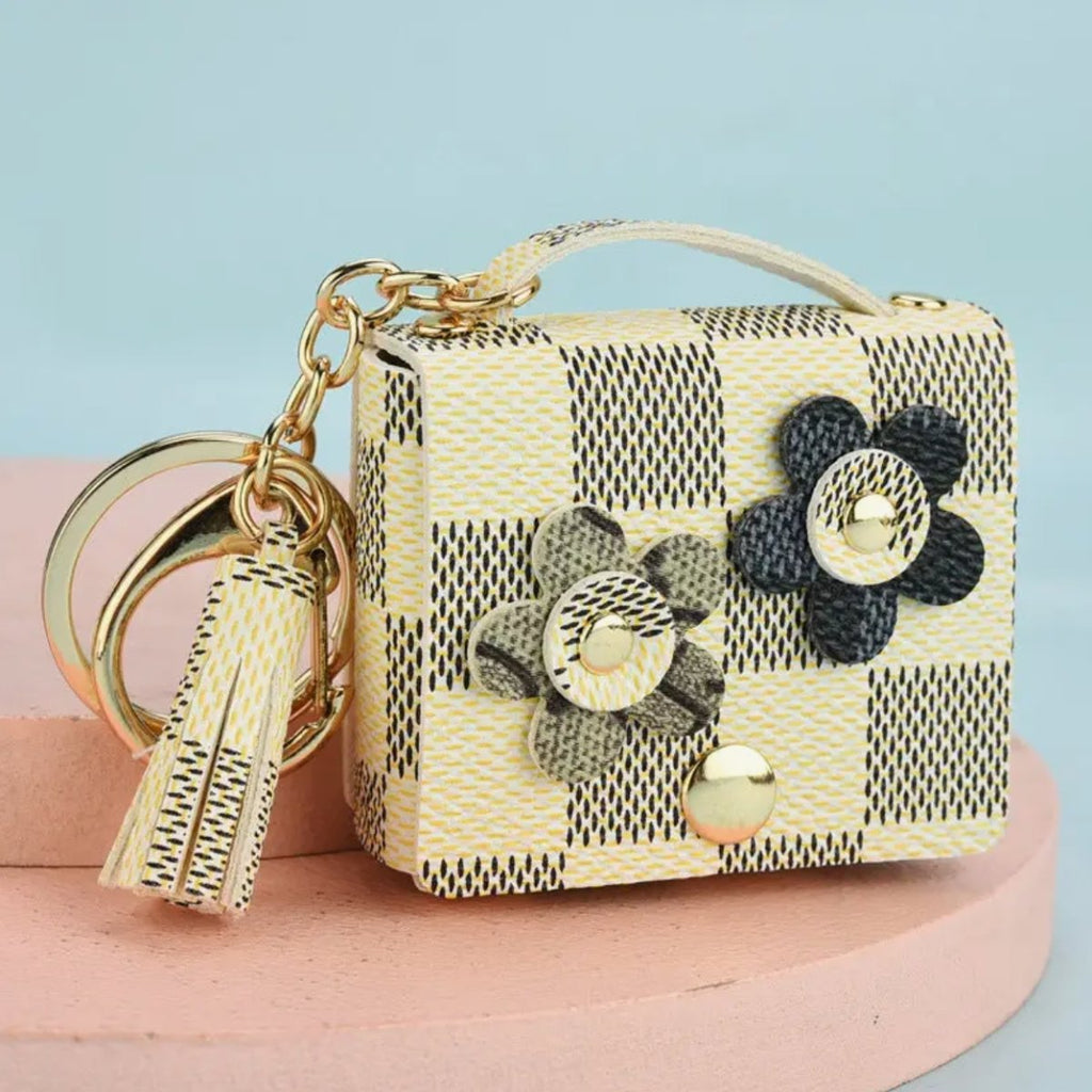 Mini coin hot sale purse keychain