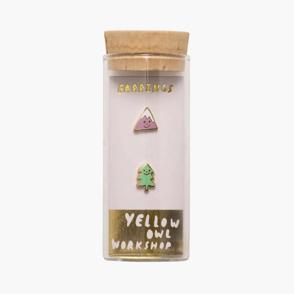 Mountain & Tree Earrings - The Glass Hall - Yellow Owl Workshop