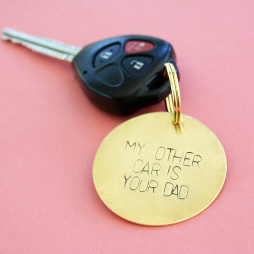 My Other Car is Your Dad Keychain - The Glass Hall - Bang Up Betty