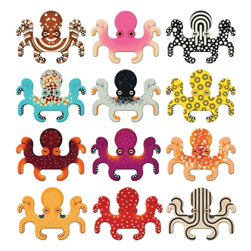 Octopuses Shaped Memory Game - The Glass Hall - Mudpuppy