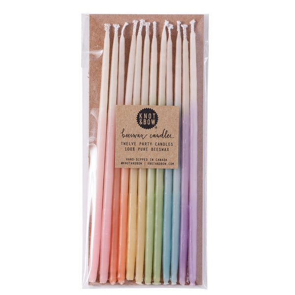 Ombre Assorted Tall Beeswax Candles - The Glass Hall - Knot & Bow