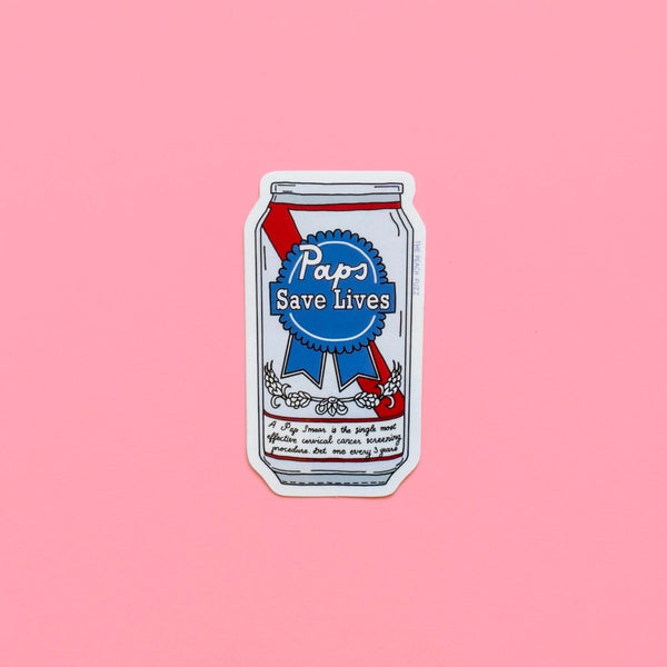 Paps Save Lives Sticker - The Glass Hall - The Peach Fuzz