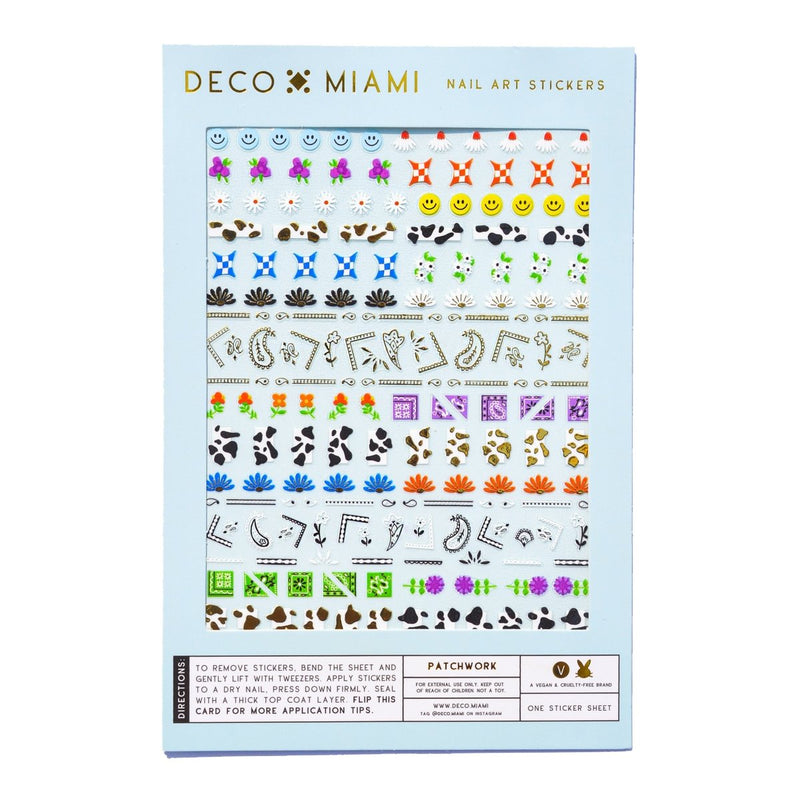 Patchwork Nail Art Stickers - The Glass Hall - Deco Miami