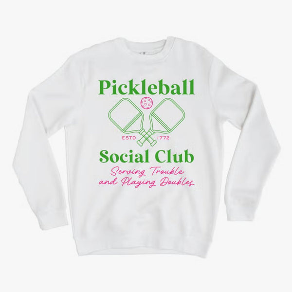 Pickelball Social Club Sweatshirt - The Glass Hall - Sip Hip Hooray
