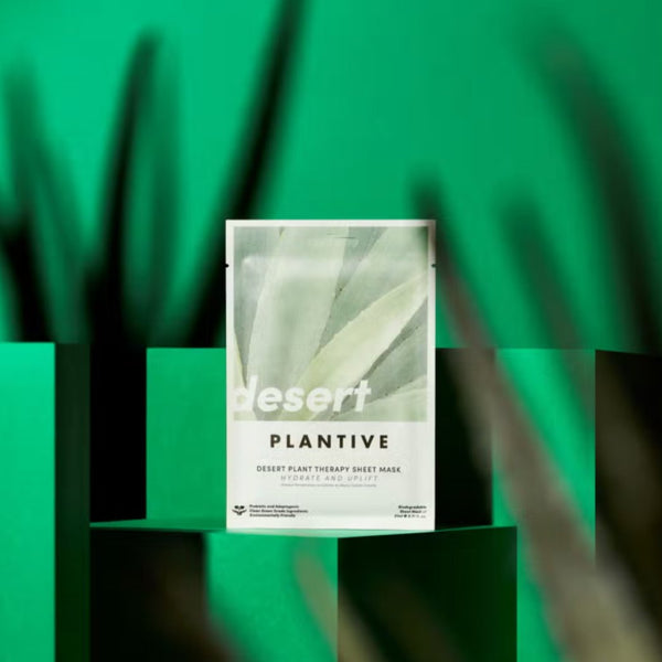 Plantive Desert Plant Therapy Biodegradable Face Sheet Mask - The Glass Hall - Vitamasques